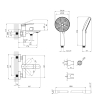 Змішувач для ванни Kroner Element Чорний 211315-3801 (CV035954)