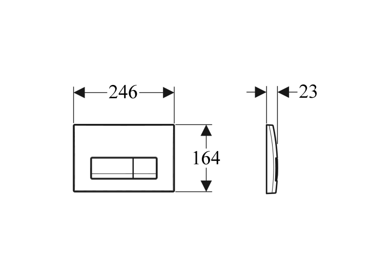  Кнопка змиву Geberit Delta 50, чорний пластик глянцевий 115.105.DW.1 