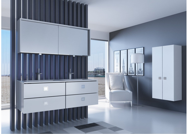 Тумба Botticelli Rimini Rm-130d чорна з умивальником Marlen-1300d