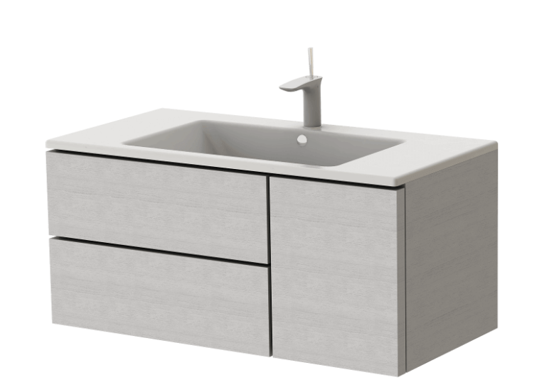 Тумба Botticelli Rimini Rm-100 біла з умивальником Marlen-100
