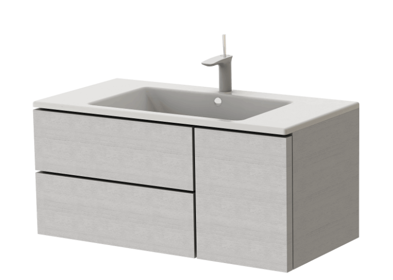 Тумба Botticelli Rimini Rm-100 біла з умивальником Marlen-100