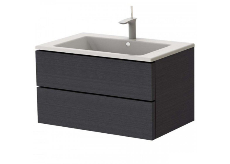 Тумба Botticelli Rimini Rm-80 дуб графіт з умивальником Marlen-80