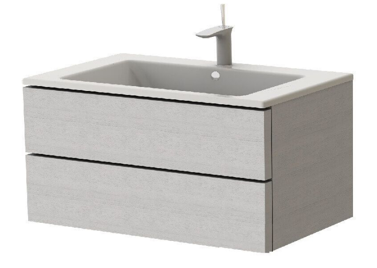 Тумба Botticelli Rimini Rm-80 біла з умивальником Marlen-80