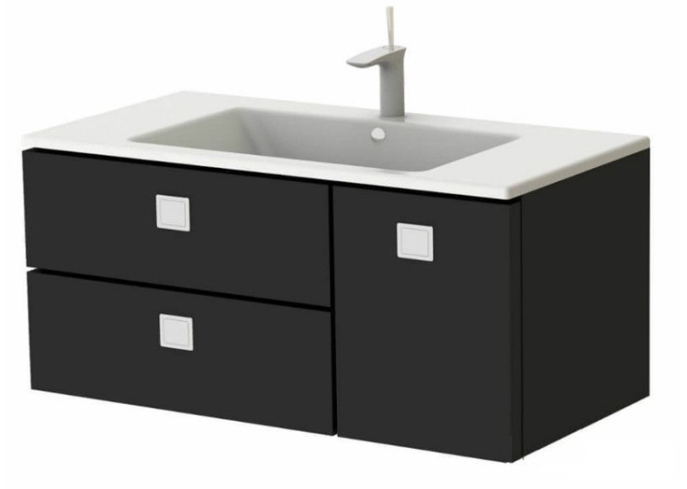 Тумба Botticelli Rimini Rm-100-1 чорна з умивальником Marlen-100