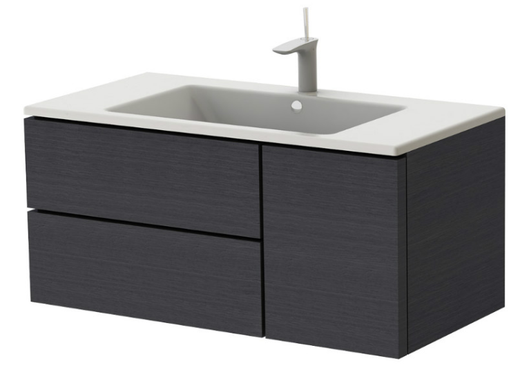 Тумба Botticelli Rimini Rm-100 дуб графіт з умивальником Marlen-100