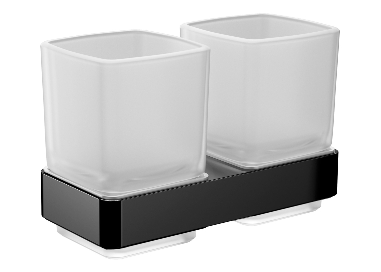 Стаканы для зубных щеток с двойным держателем Emco Loft Black, 0525 133 00