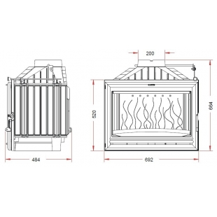 Піч-камін INVICTA 700 OPTION Антрацит 6774-75