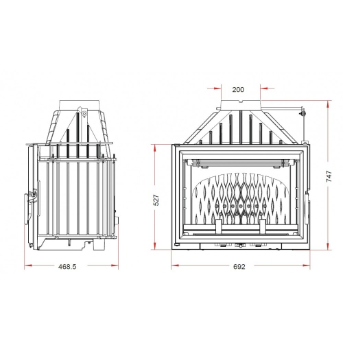 Каминная топка INVICTA 700 Grande Vision Антрацит 9270-75