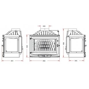Піч-камін INVICTA 700 Selenic Антрацит 9769-73