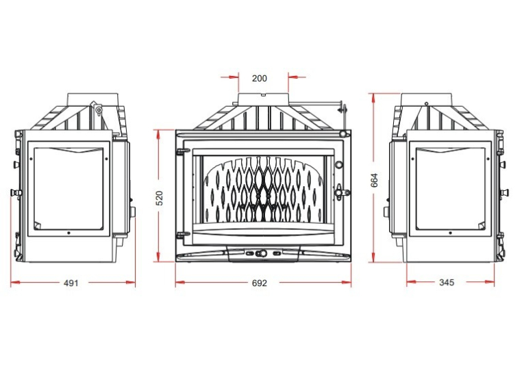 Піч-камін INVICTA 700 Selenic Антрацит 9769-73
