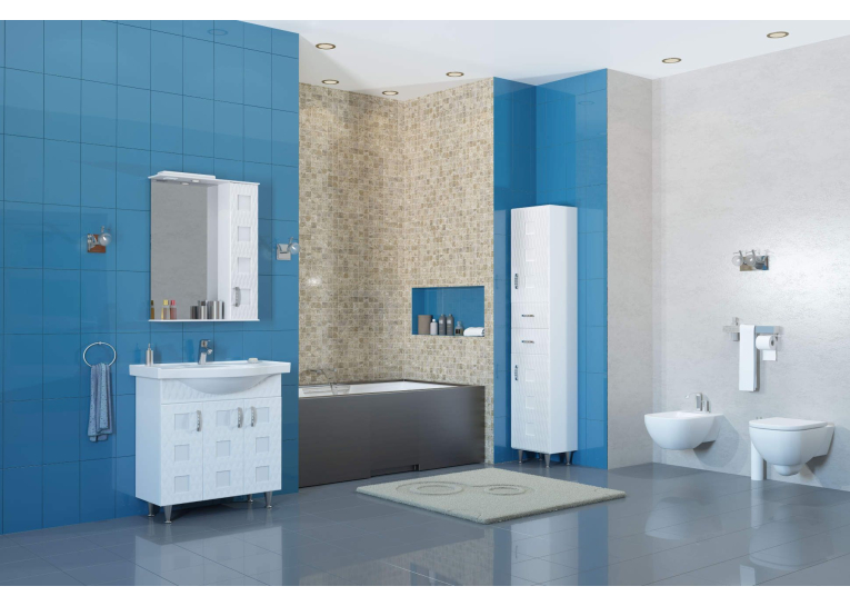 Тумба AQUA RODOS АССОЛЬ с умывальником Классик 80 см, АР000040188 (Белый)
