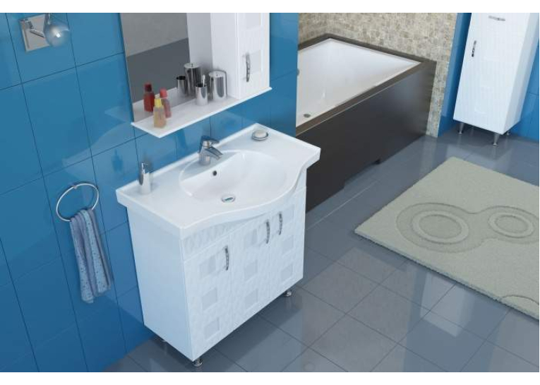 Тумба AQUA RODOS АССОЛЬ с умывальником Классик 80 см, АР000040188 (Белый)
