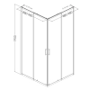 Душевая кабина EGER VI'Z 95×95×195 см, раздвижные двери, матовое стекло 5 мм, белый 599-066WZ/1