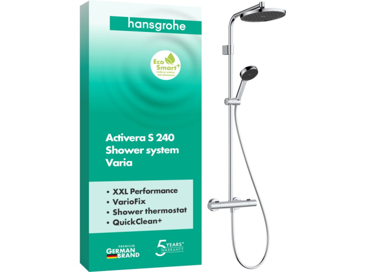 Душевая система с термостатом Hansgrohe Activera S 240 1jet EcoSmart хром 28078000