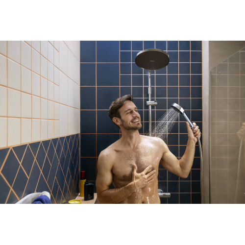 Душевая система с термостатом Hansgrohe Activera S 240 1jet EcoSmart черный матовый 28078670