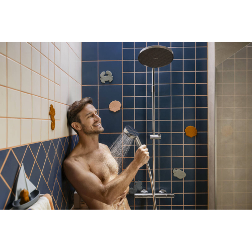 Душевая система с термостатом Hansgrohe Activera S 240 1jet EcoSmart черный матовый 28078670