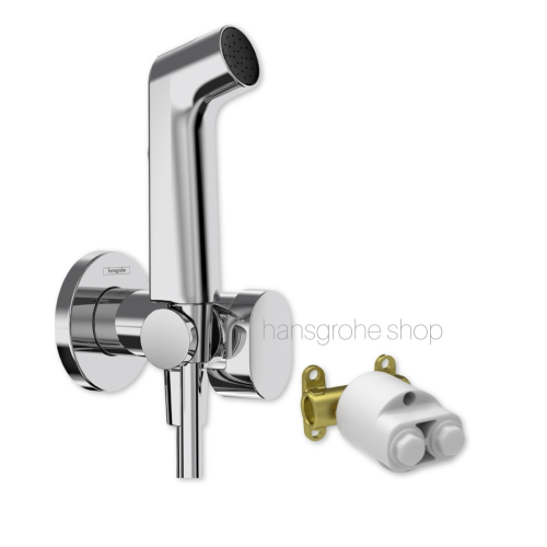 Комплект гігієнічного душу hansgrohe Bidette 1jet S із вбудованою частиною, хром (29232000S)
