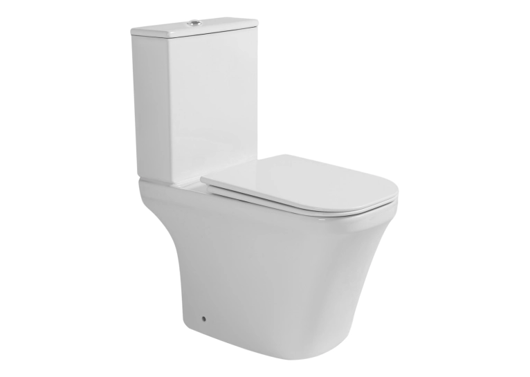 Унитаз-компакт IMPRESE SKALA безободковый с бачком и сиденьем Soft Close, белый глянец 64×34×80 см (с06506000)