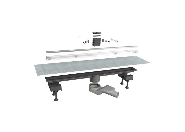 Линейный душевой трап Imprese i-FLOW 800 мм под плитку, хром d12880001C