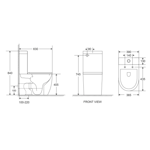 Унітаз-компакт IMPRESE OSLAVA Twist безободковий 62×34×82,5 см, сидіння Slim slow-closing, білий (с06507103TW)