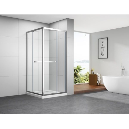 Душова кабіна Imprese SCANDIK 90×90×195 см, розсувні двері, прозоре скло 5 мм, хром s09510501