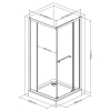 Душова кабіна Imprese SCANDIK 90×90×195 см, розсувні двері, прозоре скло 5 мм, чорний s09510503