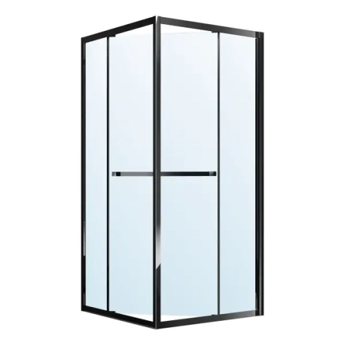 Душова кабіна Imprese SCANDIK 90×90×195 см, розсувні двері, прозоре скло 5 мм, чорний s09510503