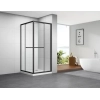 Душова кабіна Imprese SCANDIK 90×90×195 см, розсувні двері, прозоре скло 5 мм, чорний s09510503