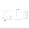 Унитаз-компакт безободковый TOBIO AVANTGARDE Tornado с сиденьем Soft Close, белый глянец, ATB-131