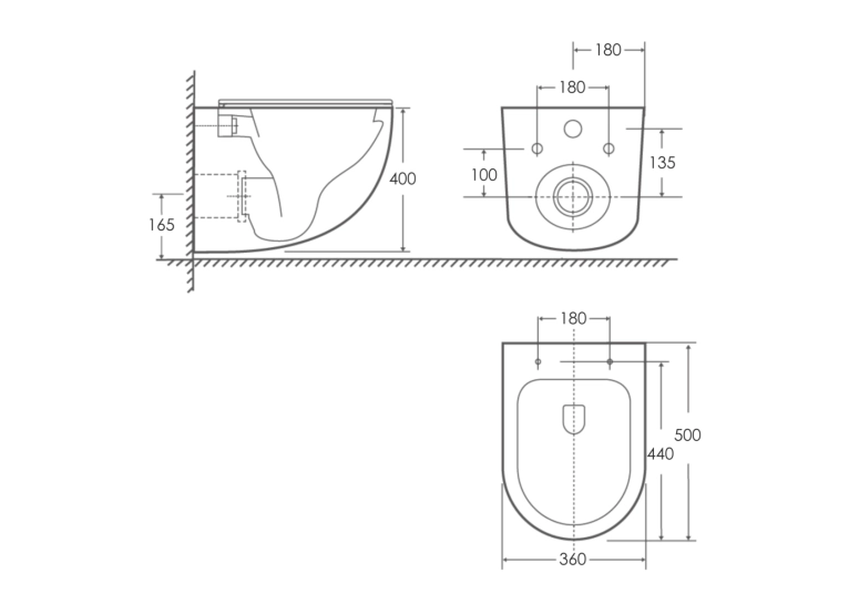 Унитаз подвесной VOLLE ARAGON 3.0 Rimless Vortice, сиденье Slow-closing, белый (1336.001000)