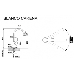 Кухонный смеситель Blanco CARENA хром 520766