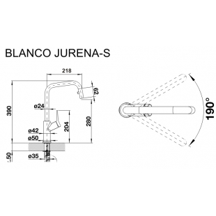 Кухонный смеситель Blanco JURENA-S хром 520765