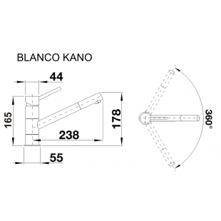 Кухонный смеситель Blanco KANO хром 521502