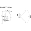  Кухонний змішувач Blanco MIDA антрацит 519415