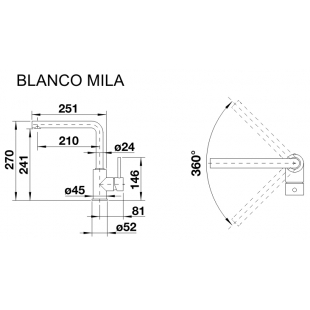 Кухонний змішувач Blanco MILA хром 519414
