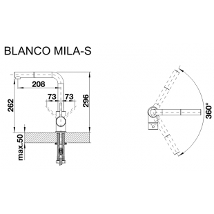 Кухонный смеситель Blanco MILA-S хром 519810