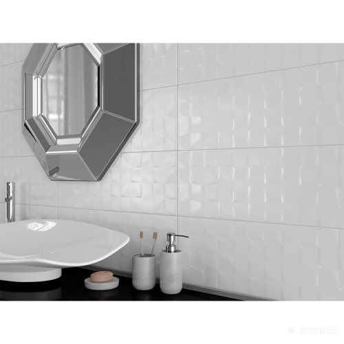 Плитка керамогранитная Cersanit WHITE GLOSSY STRUCTURE CUBES TWZZ1095785991