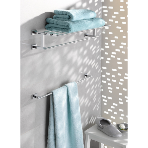 Полка для рушників з додатковою горизонтальною штангою, Grohe Essentials Cube 600 мм (40512001) (виставковий зразок)