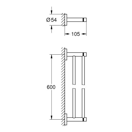 Держатель полотенца, двойной Grohe Essentials (40802GL1) Золото