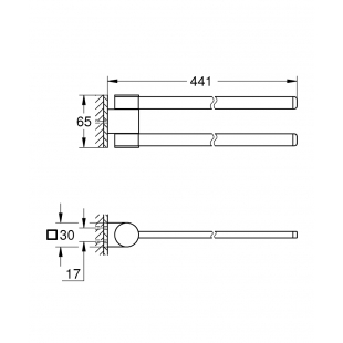 Тримач для рушника, поворотний Grohe Selection (41063GN0) Золото матове