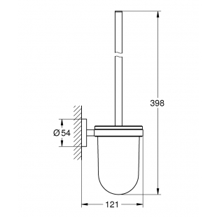 Туалетна щітка в комплекті Grohe Essentials (40374DA1) Бронза