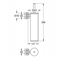 Туалетная щетка в комплекте Grohe Essentials (40696000)