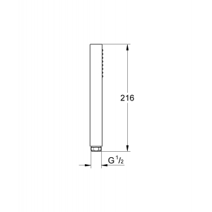 Ручний душ GROHE Euphoria Cube+ Stick, 1 режим, метал (27884001)
