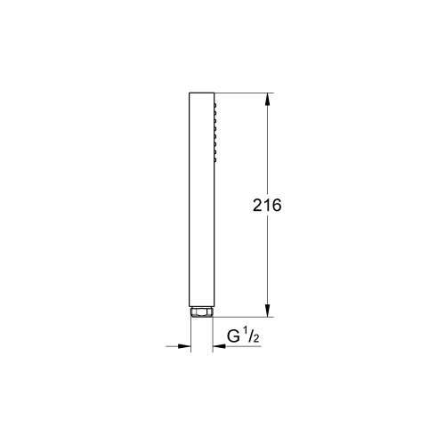 Ручной душ GROHE Euphoria Cube+ Stick, 1 режим, металл (27884001)