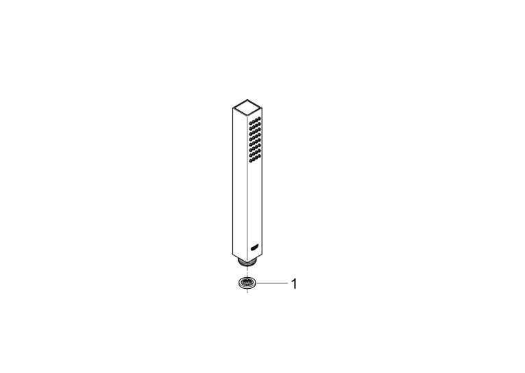Ручний душ GROHE Euphoria Cube+ Stick, 1 режим, метал (27884001)