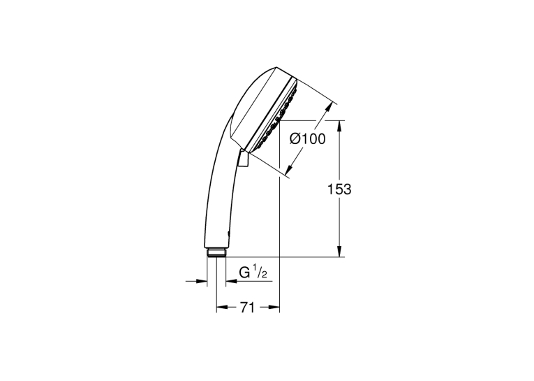 Ручной душ Grohe Tempesta 100 3 режима струи (27574002)