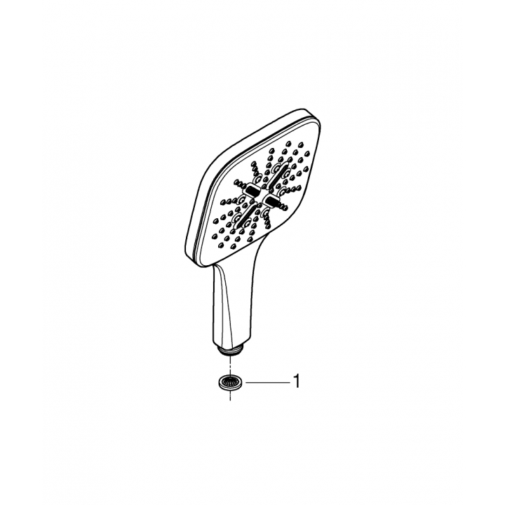 Ручний душ Grohe Rainshower SmartActive Cube 130 3 режими струменя (26582AL0) Графіт матовий