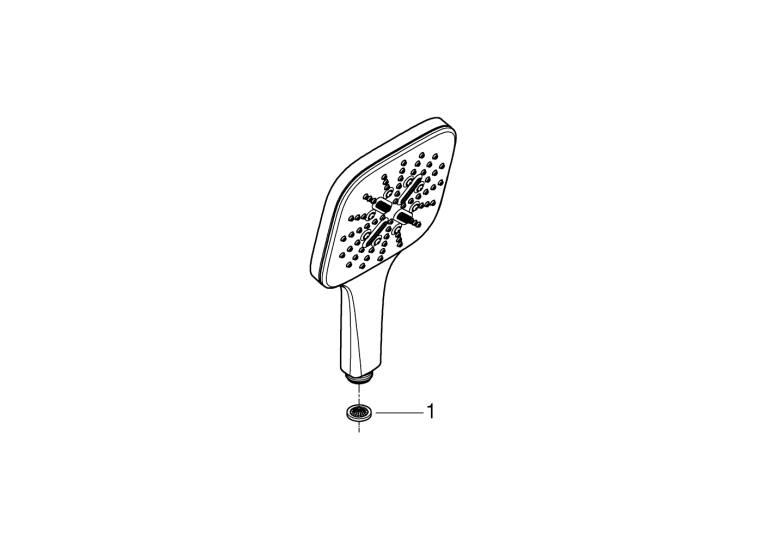 Ручной душ Grohe Rainshower SmartActive Cube 130 3 режима струи (26582AL0) Графит матовый