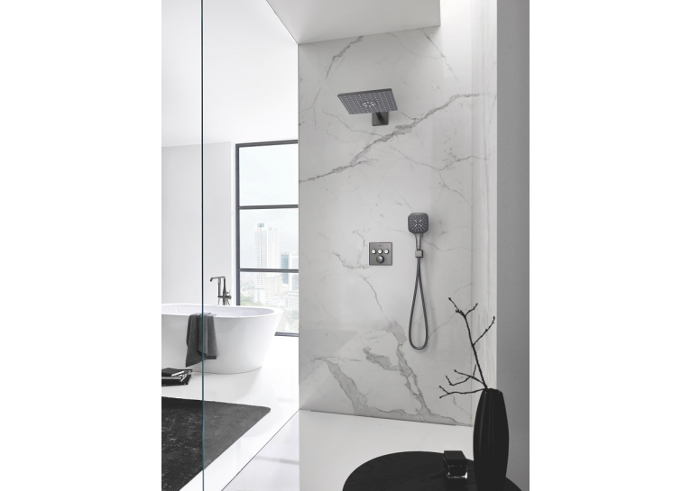 Ручной душ Grohe Rainshower SmartActive Cube 130 3 режима струи (26582AL0) Графит матовый