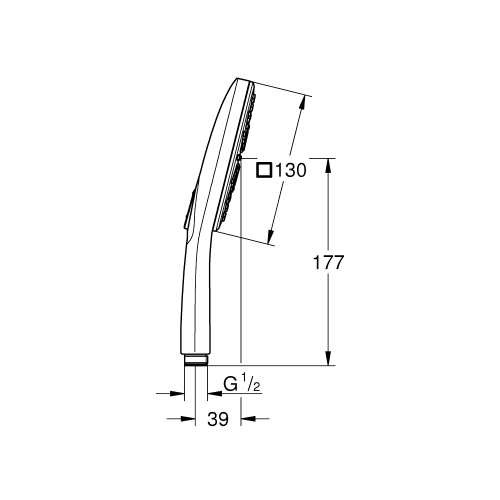 Ручной душ Grohe Vitalio SmartActive 130 Cube 3 режима струи (26595000)
